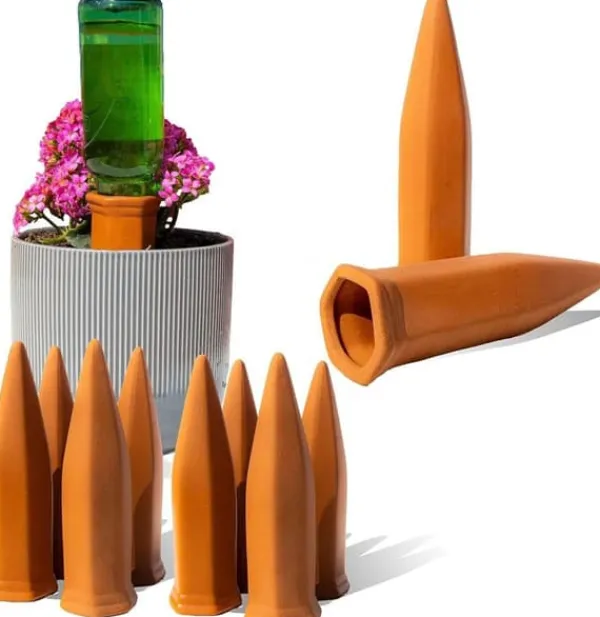New Lollanda Set med 12 Lerkoner Vattningskottar, Plant Vatten Dispenser Lera Bevattning