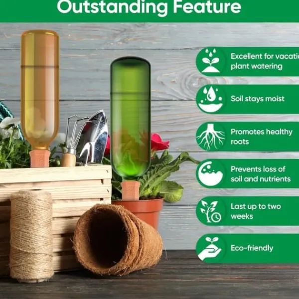 New Lollanda Set med 12 Lerkoner Vattningskottar, Plant Vatten Dispenser Lera Bevattning