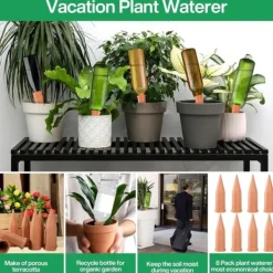 New Lollanda Set med 12 Lerkoner Vattningskottar, Plant Vatten Dispenser Lera Bevattning