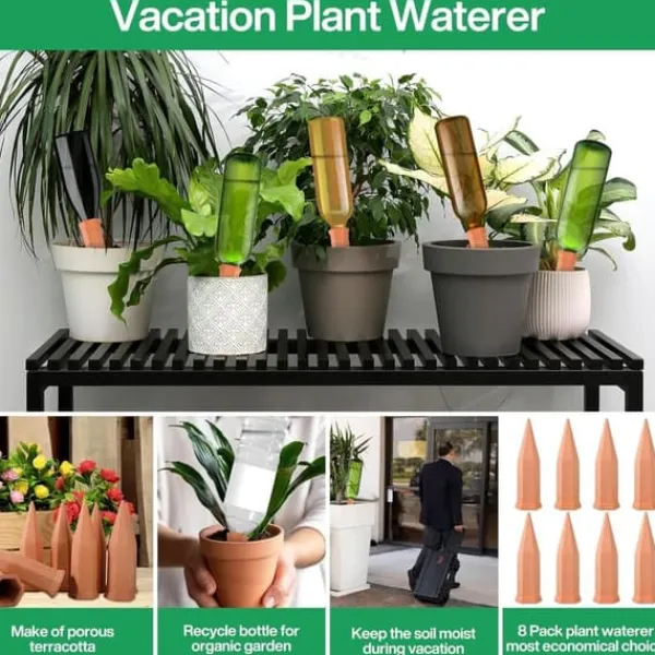 New Lollanda Set med 12 Lerkoner Vattningskottar, Plant Vatten Dispenser Lera Bevattning