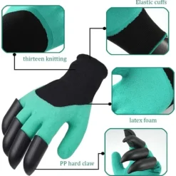 Sale Lollanda Trädgårdshandskar med Klor/Handskar med Klor - Punkteringssäkra, Latex, för Grävning och Planterin Trädgårdsverktyg