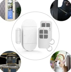 Lollanda Trådlöst för Dörr och fönsterlarm – 130 dB Larm, 2 Fjärrkontroller, Enkel Installation, Hemlarmssystem