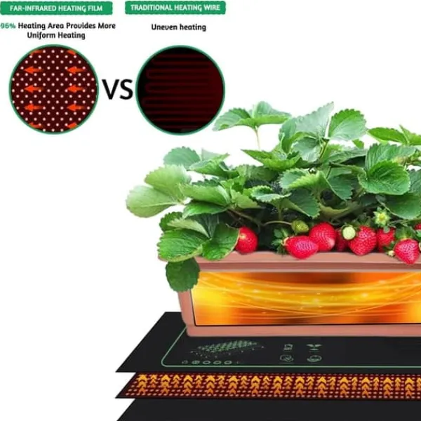 Online Lollanda Värmematta för Frögroning, äxtvärmematta Seedling Heat Mat 25x52cm, IP67 Waterproof, Plant Propagation, för Växter och hydroponisk Fröer & Lökar