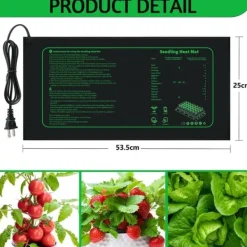 Online Lollanda Värmematta för Frögroning, äxtvärmematta Seedling Heat Mat 25x52cm, IP67 Waterproof, Plant Propagation, för Växter och hydroponisk Fröer & Lökar