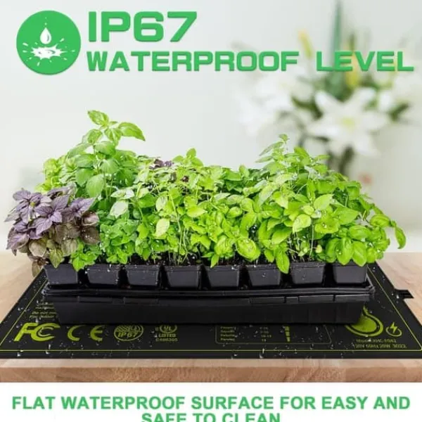 Online Lollanda Värmematta för Frögroning, äxtvärmematta Seedling Heat Mat 25x52cm, IP67 Waterproof, Plant Propagation, för Växter och hydroponisk Fröer & Lökar