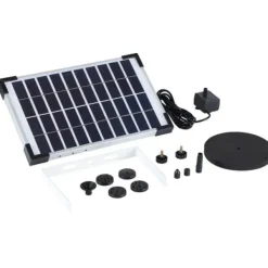 Clearance Lollanda 5W Solcellsdriven Fontänpump med 6 Munstycken - Flytande Sol Fontänpump, för Fågelbad och Trädgård Fontäner & Dammar