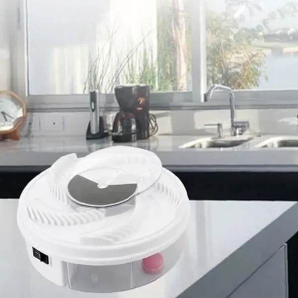 Best LOVELY Flugfälla, USB Automatisk flugfångare Rund Löstagbar elektrisk insektsfälla Vabelfälla Vit Skadedjursfällor