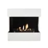 Outlet Lucca bio-etanol vägg spis - Vit bio-etanol eldstad - 3 KW värme Öppna Spisar