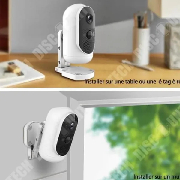 New LUNAVO HD 1080P Övervakningskamera Nattseende Vattentålig Uppladdningsbart Batteri Med solpaneler vattentålig Säkerhetsmonitorer & Videokameror