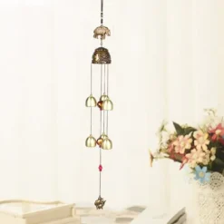 Clearance Lycka till Feng Shui Color Elephant Wind Chimes - Kinesisk heminredning Vinddekoration
