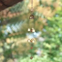 Clearance Lycka till Feng Shui Color Elephant Wind Chimes - Kinesisk heminredning Vinddekoration