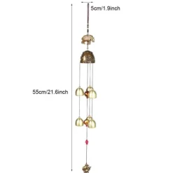 Clearance Lycka till Feng Shui Color Elephant Wind Chimes - Kinesisk heminredning Vinddekoration