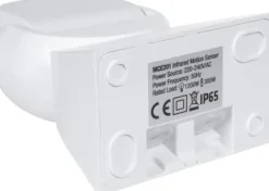 Maclean MCE201W PIR-rörelsesensor med 12 m räckvidd vit IP65