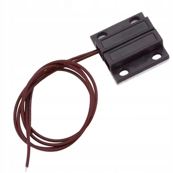 Magnetisk Dorrsensor MC-38 NO Brun – Inomhusbruk | Enkel Montering | Kompatibel med Shelly, Sonoff