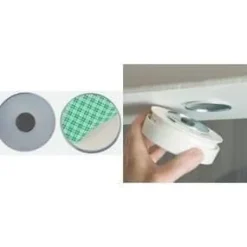 Magnetiskt stöd för rökdetektor - UNITEC - 46789 - Vit - Trådlös - Med magnetisk platta Rök- & Koloxiddetektorer
