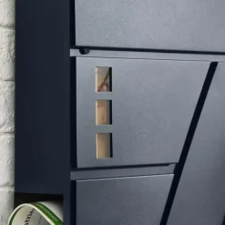 Best Mailbox - Wall Letterbox - med visningsfönster - med lås och nycklar - svart Postlådor & Brevlådor
