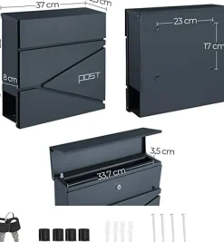 Mailbox - Wall Letterbox - Tidningsfack - Modernt