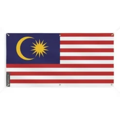 Clearance Malaysia flagga banner 6 öljetter 140x280cm i polyester Flaggor & Vindstrutar