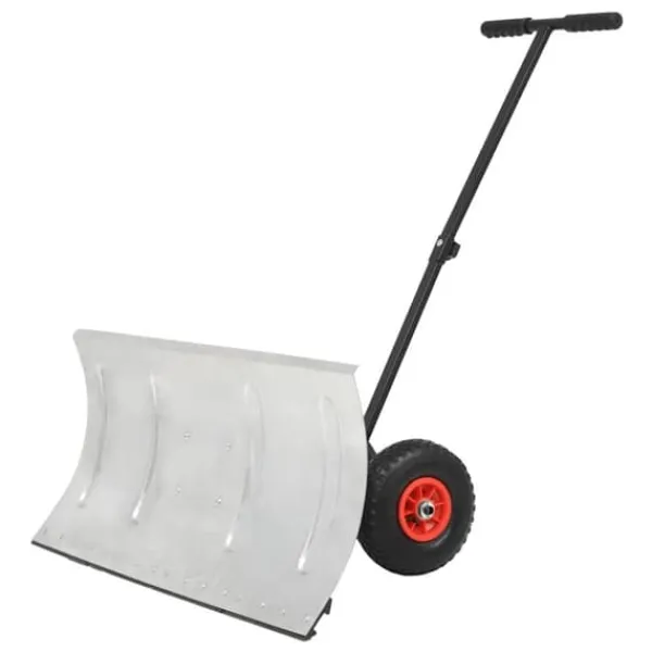 vidaXL Manuell snöplog med hjul 100x44 cm