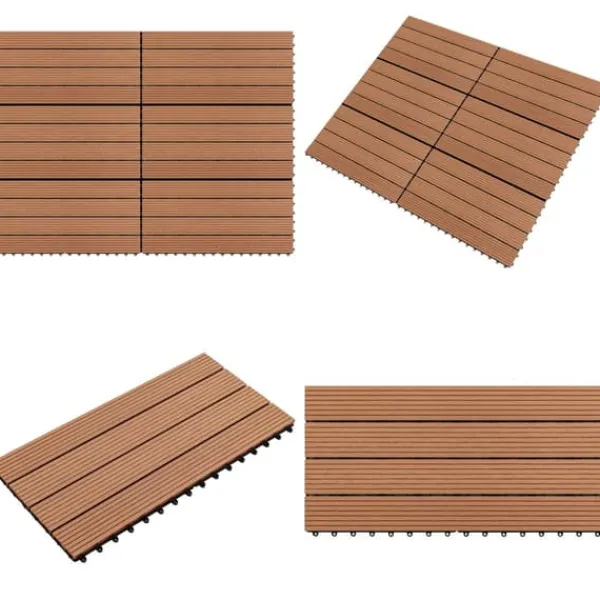 New Markplattor WPC 60x30 cm 6 st 1 m² brun - Markplatta - Markplattor - Home & Living Trädgårdsprydnader