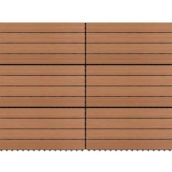 Discount Markplattor WPC 60x30 cm 6 st 1 m² brun Trädgårdsprydnader
