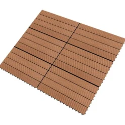 Discount Markplattor WPC 60x30 cm 6 st 1 m² brun Trädgårdsprydnader