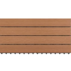 Discount Markplattor WPC 60x30 cm 6 st 1 m² brun Trädgårdsprydnader