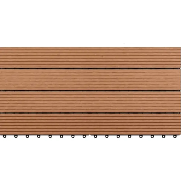Discount Markplattor WPC 60x30 cm 6 st 1 m² brun Trädgårdsprydnader