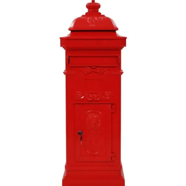 Sale Markpostlåda vintage stil rostfri aluminium röd Postlådor & Brevlådor