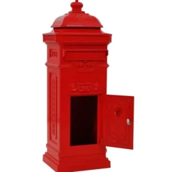 Sale Markpostlåda vintage stil rostfri aluminium röd Postlådor & Brevlådor