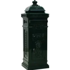 vidaXL Markpostlåda vintage stil rostfri aluminium grön
