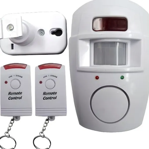Sale Mengshen® Trådlös Siren Larm Säkerhet Infraröd IR PIR-sensor Rörelsedetektor 2 Fjärrkontroll för hem... Hemlarmsystem