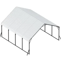 Metallcarport 20x20 fot, Utomhusgarage för båtar, Robust och Beständig