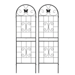 Metallgaller 2-pack för klätterväxter, stöd för krukväxter, husväxter, blommor, grönsaker & trädgårdsdekoration inne/ute