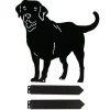 Outlet Metallhund Dekorativa Trädgårdspinnar Hundsilhuett Trädgårdsdekoration för Utomhus Gräsmatta Ornament Gårdskylt Trädgårdsprydnader