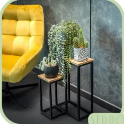 Best Metallställ för blommor och växter, hyllplan med 3 nivåer, loft 68 Växtställ