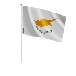 Mini Flagga - Ej specificerat - Cypern - 14 x 21 cm - 100 stycken - Hållbar polyester