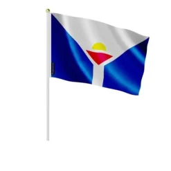 Sale Mini Flagga - Saint-Martin - 14 x 21 cm - 50-pack - Polyester - Tryckt dubbelriktat Flaggor & Vindstrutar