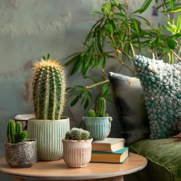 Mini kaktusar - Set om 12 - Cactus - Höjd 5-10cm - ⌀5,5cm
