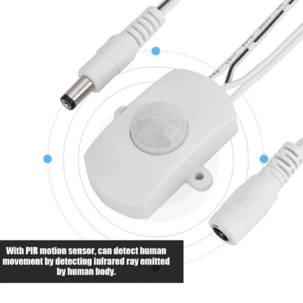 Mini PIR Infraröd rörelsesensorswitch för LED Strip - Vit, 5A, DC 6-24V