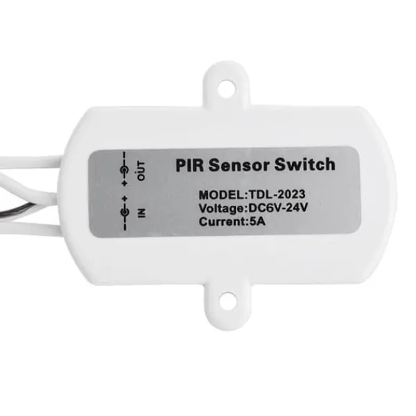 Mini PIR Infraröd rörelsesensorswitch för LED Strip - Vit, 5A, DC 6-24V