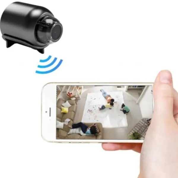 Mini WiFi-kamera 1080P HD Nattseende Rörelsedetektering Fjärrvisning Trådlös säkerhetskamera för hembutik lager