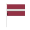 Best Miniatyrflagga - Flerfärgad - Lettland - 30 x 45 cm - 50 stycken - Hållbar polyester Flaggor & Vindstrutar