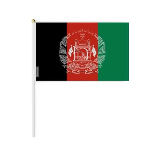 Mini-flagga - Afghanistan - 30 x 45 cm - 50 stycken - Polyester - Lätt - Framsida/baksida