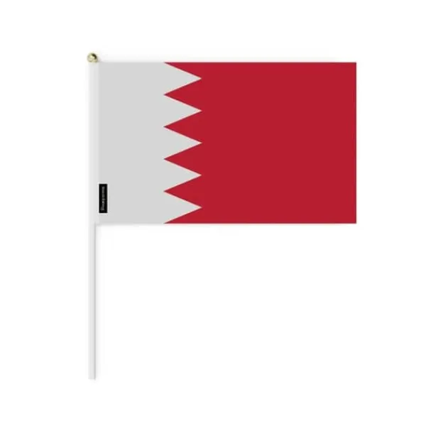 Mini-flagga - Bahrain - 30 x 45 cm - 50 stycken - Polyester - Lätt - Framsidan/baksidan