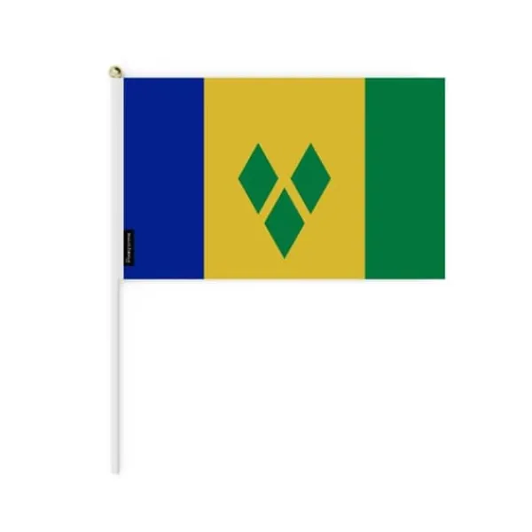 Mini-flagga - Saint-Vincent och Grenadinerna - 20 x 30 cm - 50 stycken - Polyester - Framsida/baksida