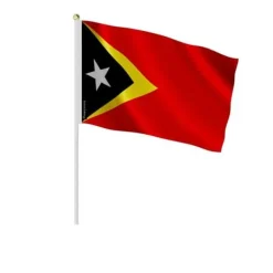 Miniflagga - Östra Timor - 14 x 21 cm - 50-pack - Hållbar polyester - Utomhusbruk