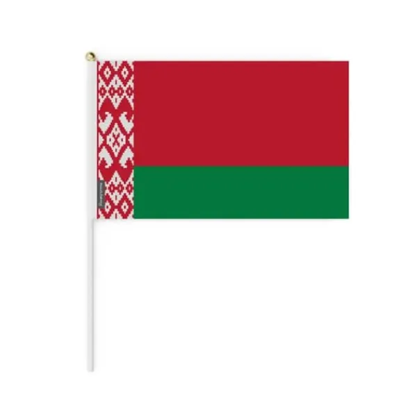 Mini-flagga - Vitryssland - 30 x 45 cm - 50 stycken - Polyester - Framsidan/baksidan
