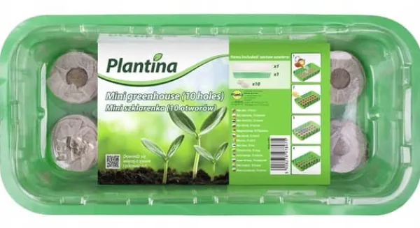 Discount Miniväxthus och kokosnötskivor 25x12x7cm plantset Kit För Växt- & Örtplantering