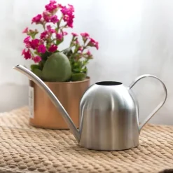 New 500ml rostfritt stål inomhus utomhus vattenkanna trädgård växt blomma lång pip vattenkanna Bevattning